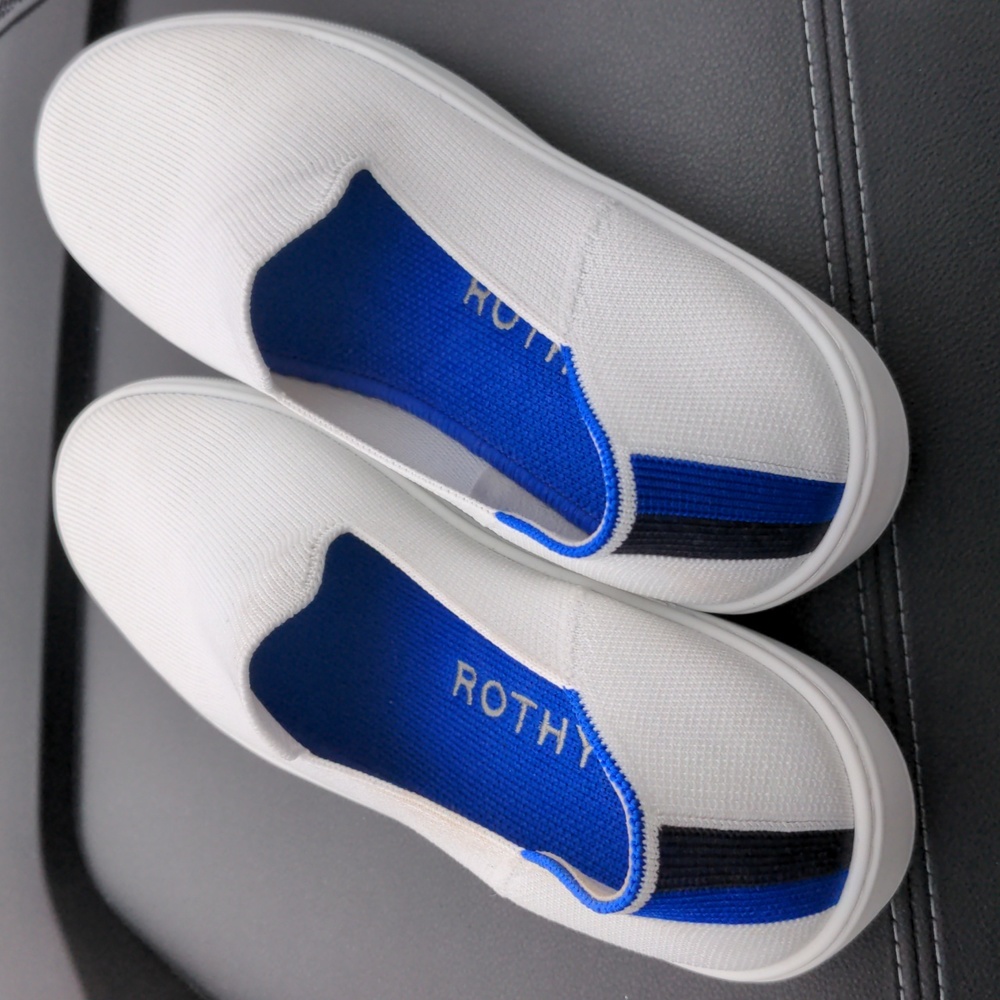 Rothy's White Slip-on Sneakers Size 7.5